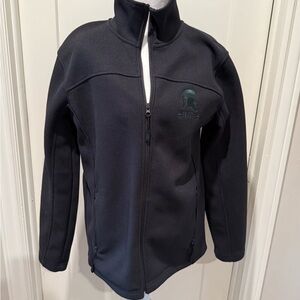 Ladies small Black Full-Zip Jacket with Spartan Logo (Michigan State)